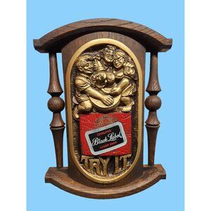 Carling Black Label Lager Beer Wall Plaque With 3D Relief Plastic & Resin